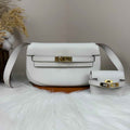 Hermès White Swift Kelly Moove Bag Gold 825672
