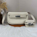 Hermès Beige Swift Kelly Moove Bag Silver 825670