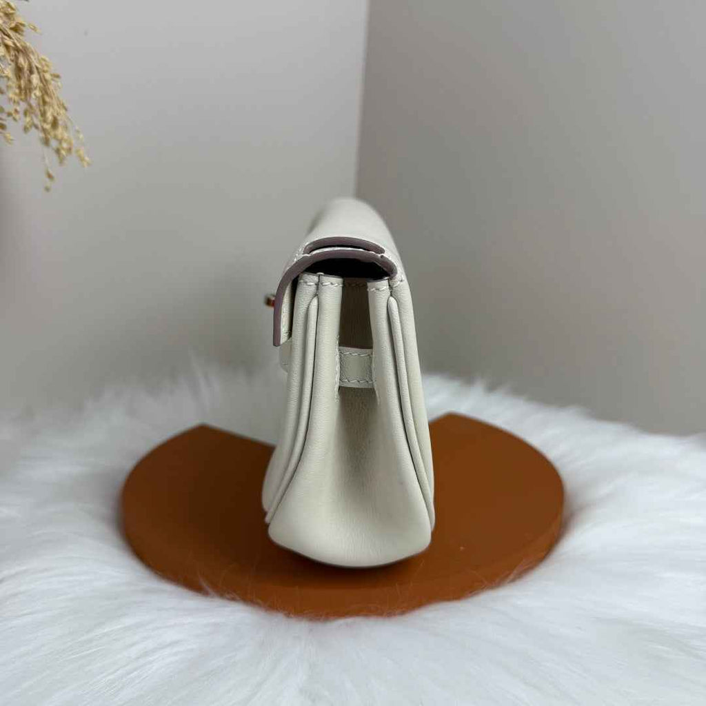 Hermès Beige Swift Kelly Moove Bag Silver 825670