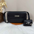 Hermès Black Swift Kelly Moove Bag Silver 825661