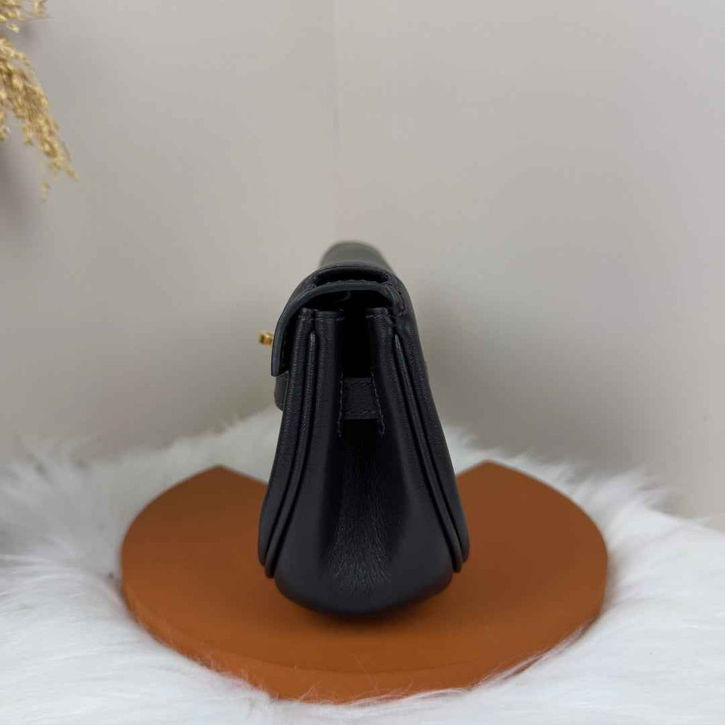 Hermès Black Swift Kelly Moove Bag Gold 825660