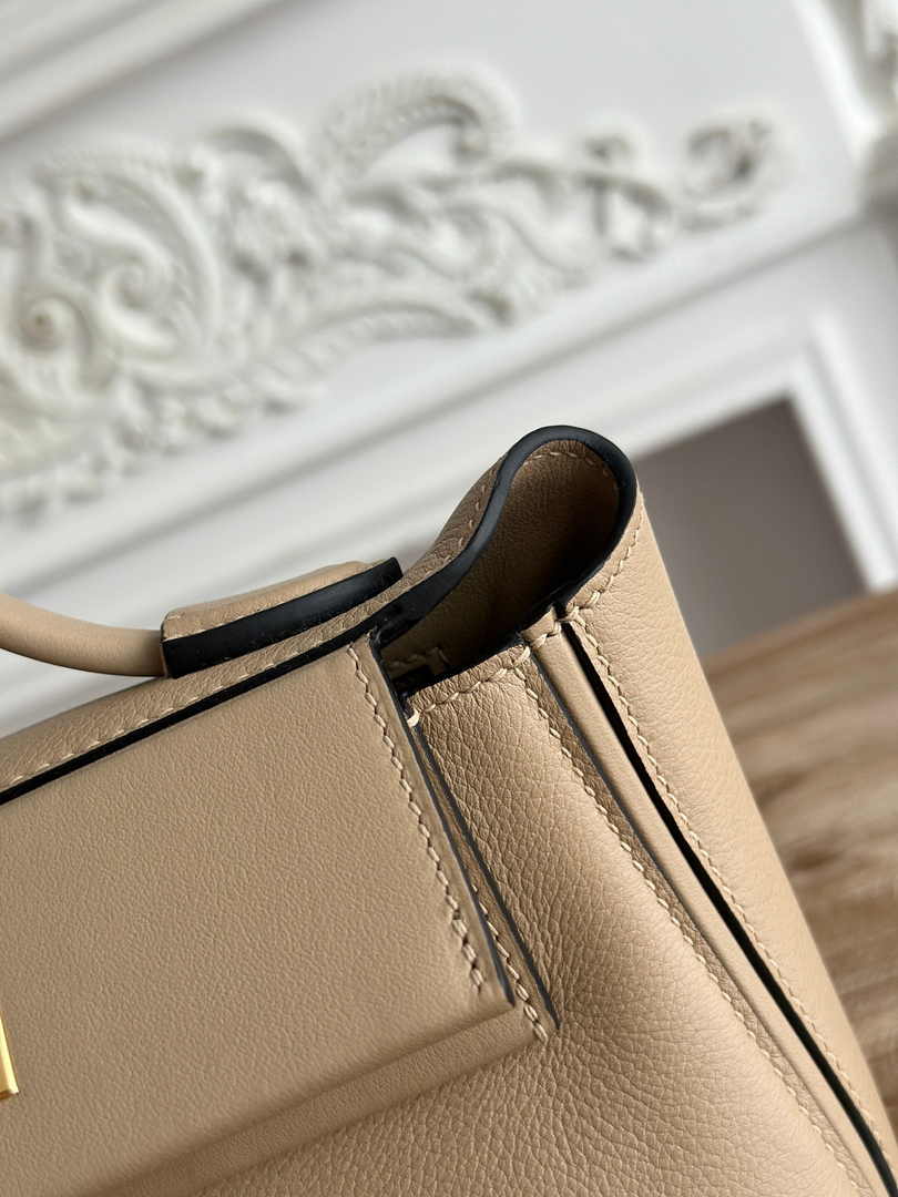 Hermès 24/24 Mini Bag Evercolor Swift Leather Gray Gold