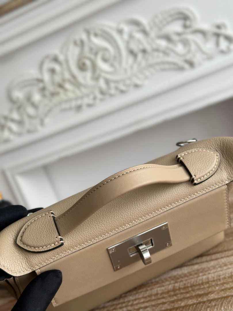 Hermès 24/24 Mini Bag Evercolor Swift Leather Gray Silver
