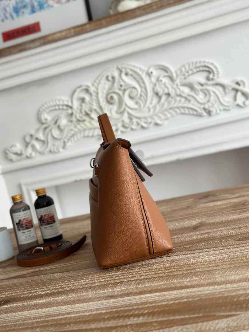 Hermès 24/24 Mini Bag Evercolor Swift Leather Brown Silver