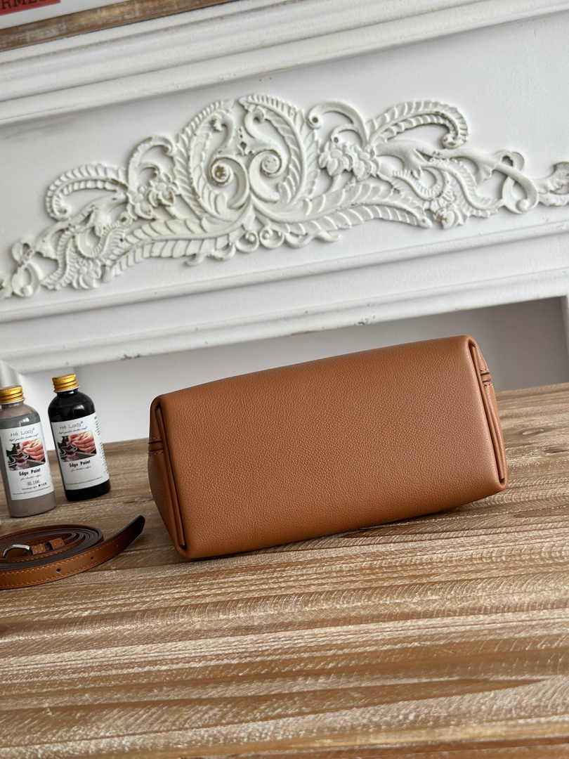 Hermès 24/24 Mini Bag Evercolor Swift Leather Brown Silver