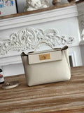 Hermès 24/24 Mini Bag Evercolor Swift Leather Beige Gold