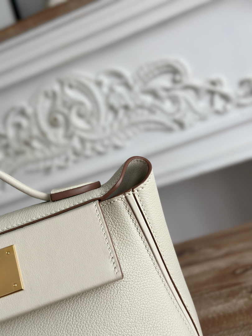 Hermès 24/24 Mini Bag Evercolor Swift Leather Beige Gold