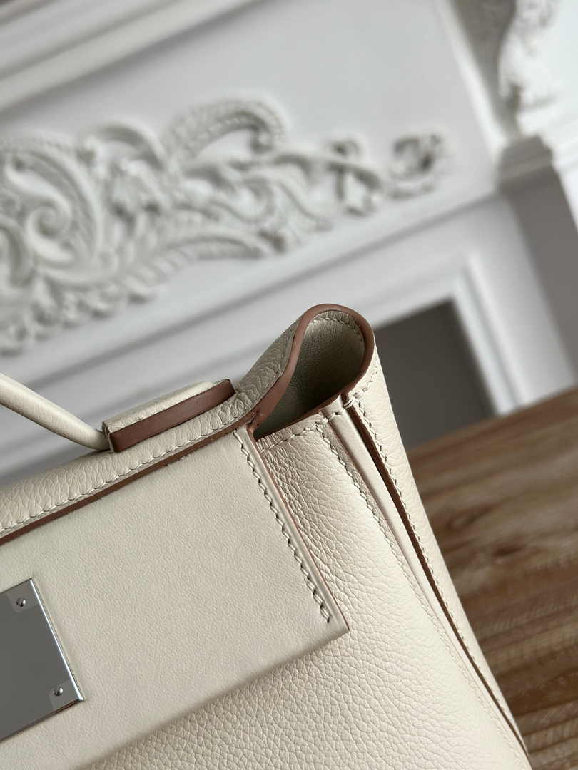Hermès 24/24 Mini Bag Evercolor Swift Leather Beige Silver