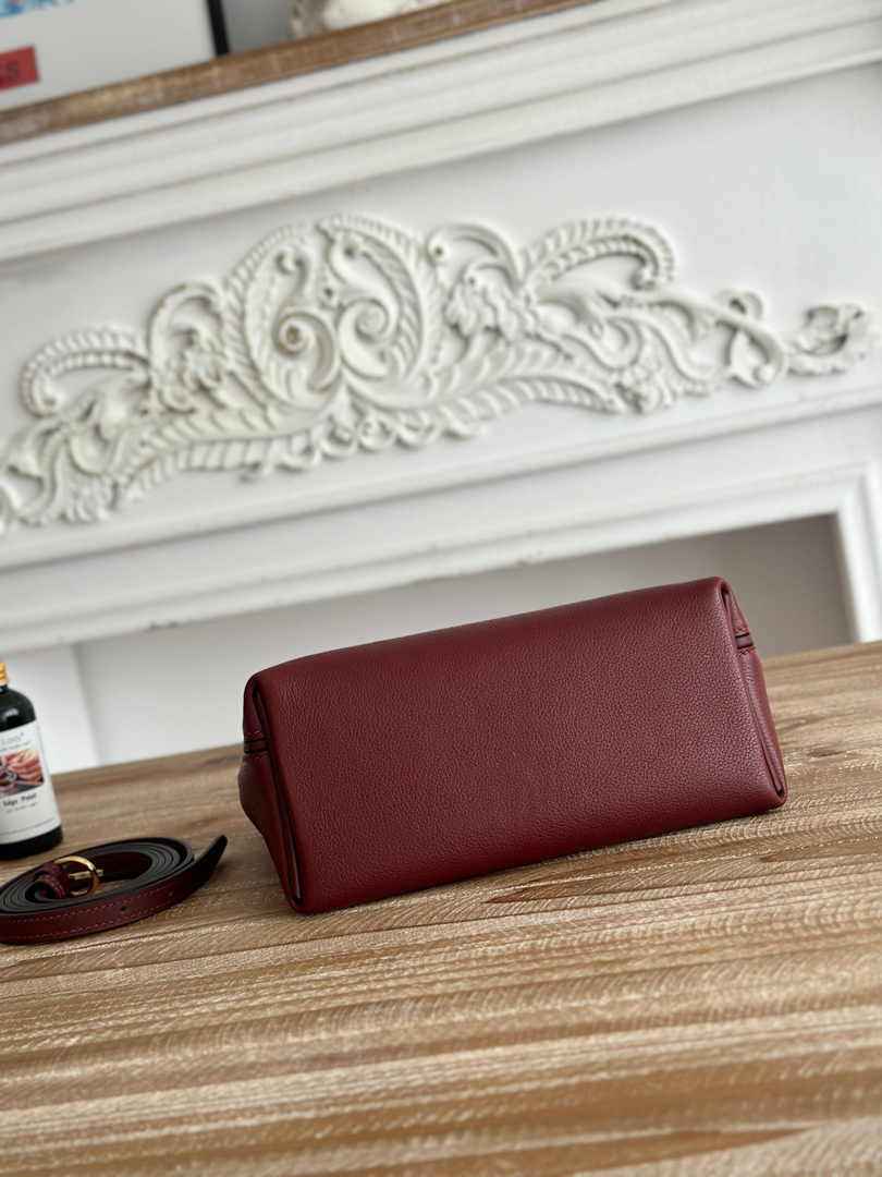 Hermès 24/24 Mini Bag Evercolor Swift Leather Wine Red Gold