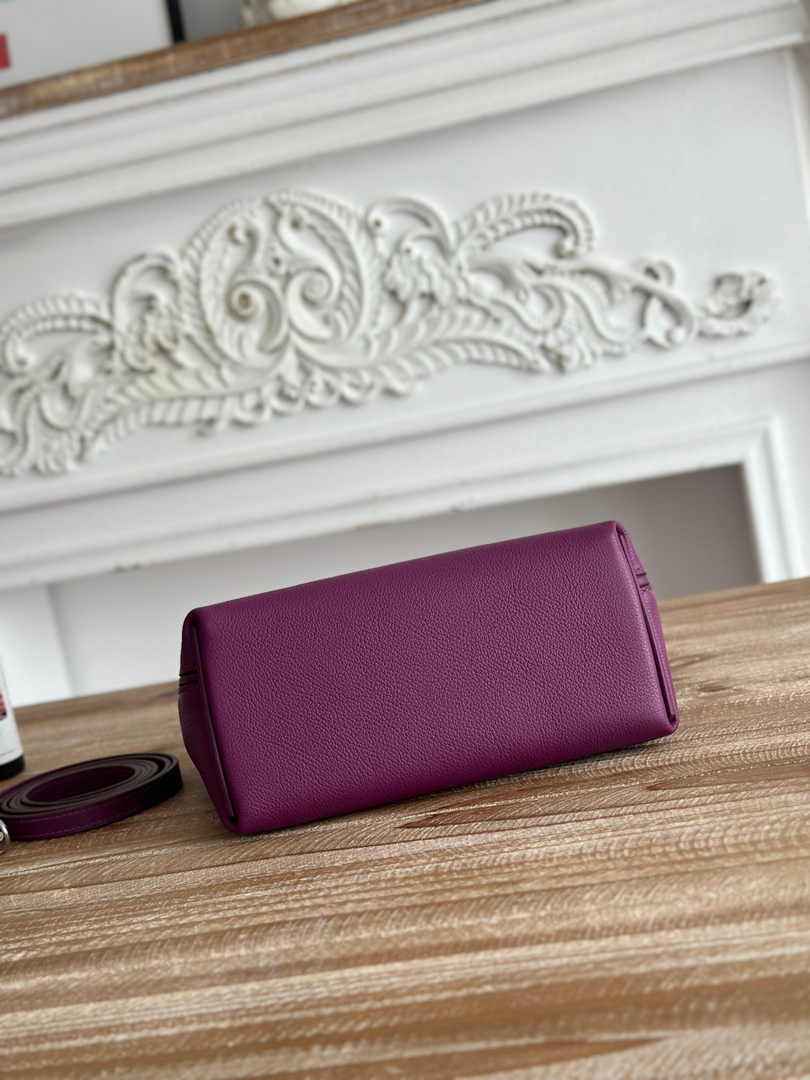 Hermès 24/24 Mini Bag Evercolor Swift Leather Purple Silver