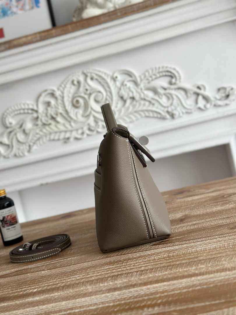 Hermès 24/24 Mini Bag Evercolor Swift Leather Dark Gray Silver