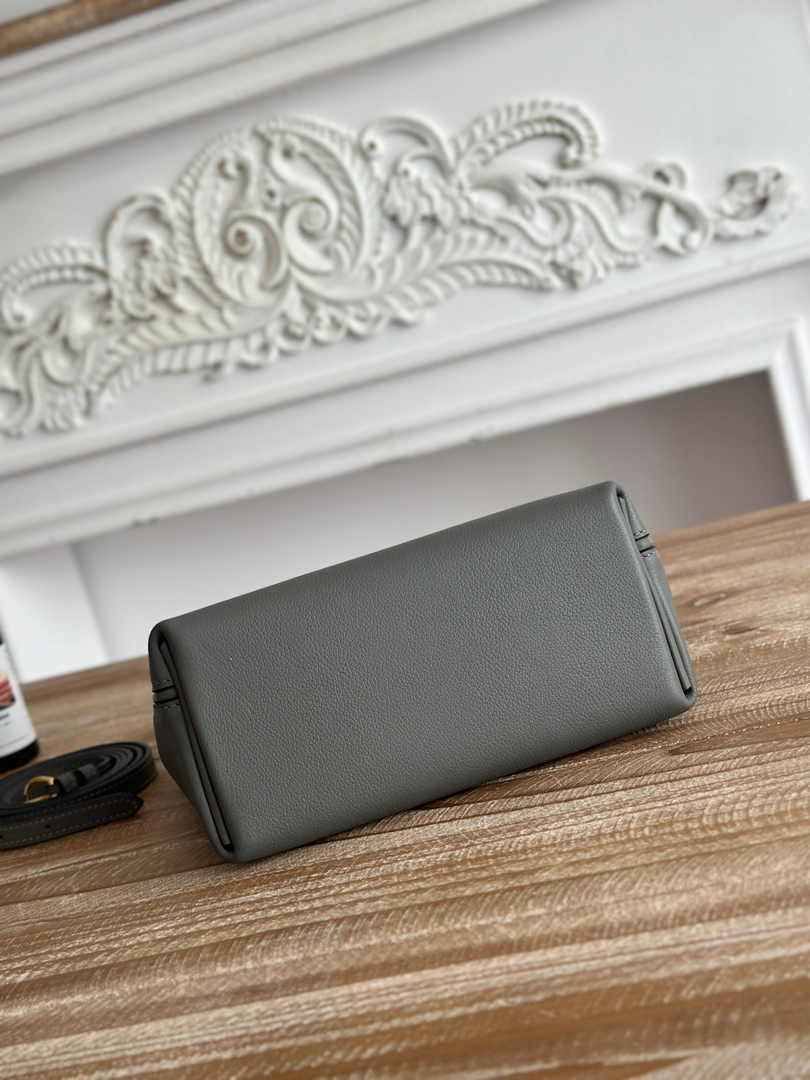 Hermès 24/24 Mini Bag Evercolor Swift Gray Leather Gold