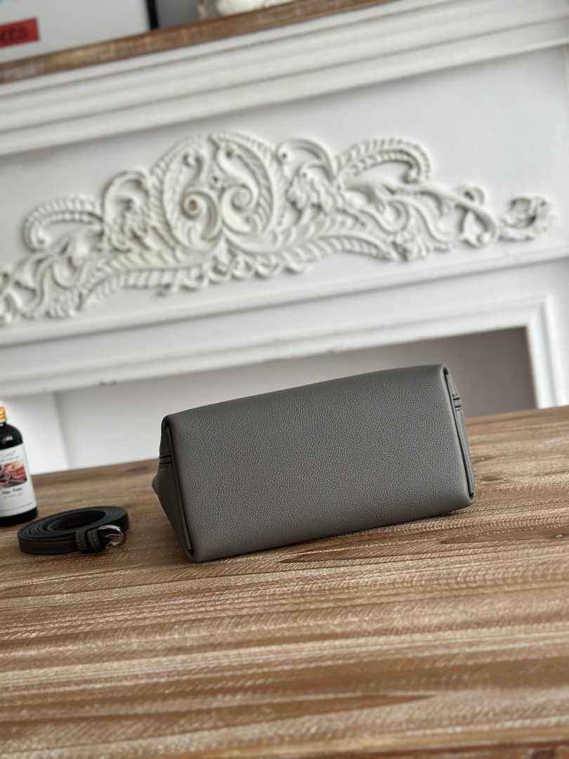 Hermès 24/24 Mini Bag Evercolor Swift Gray Leather Silver
