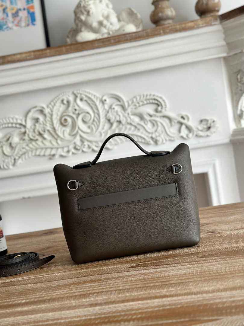 Hermès 24/24 Mini Bag Gray Evercolor Swift Leather Silver