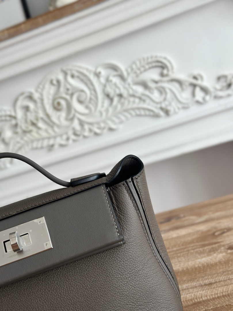 Hermès 24/24 Mini Bag Gray Evercolor Swift Leather Silver
