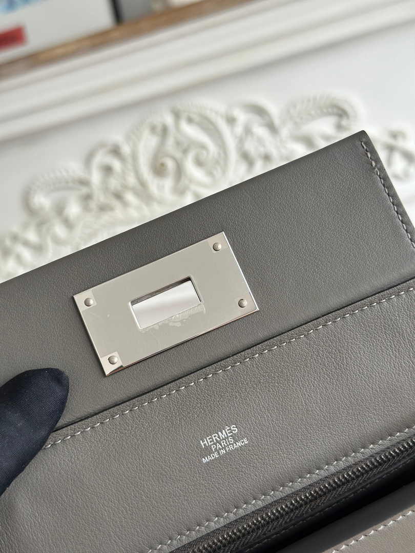Hermès 24/24 Mini Bag Gray Evercolor Swift Leather Silver