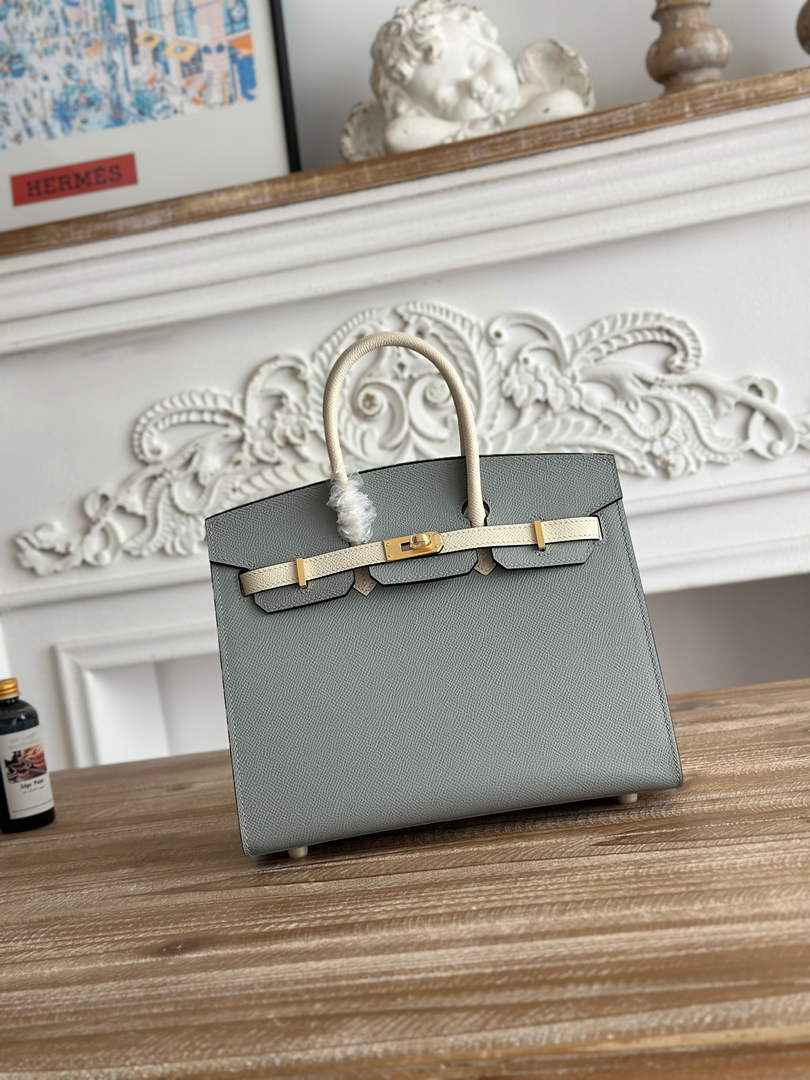 Hermès Birkin 25 Bag Blue Epsom Leather