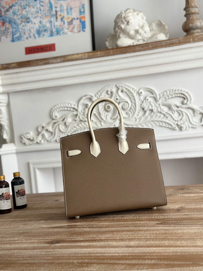 Hermès Birkin 25 Bag Gray Beige Epsom Leather