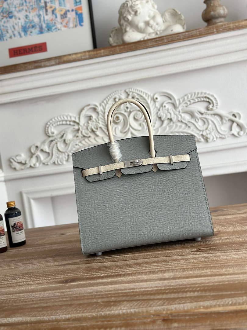 Hermès Birkin 25 Bag Blue Epsom Leather