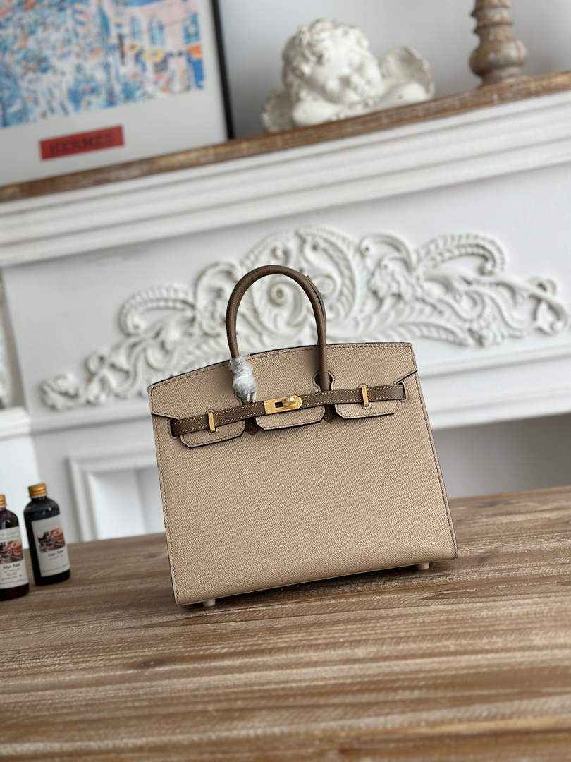 Hermès Birkin 25 Bag Light Gray Epsom Leather
