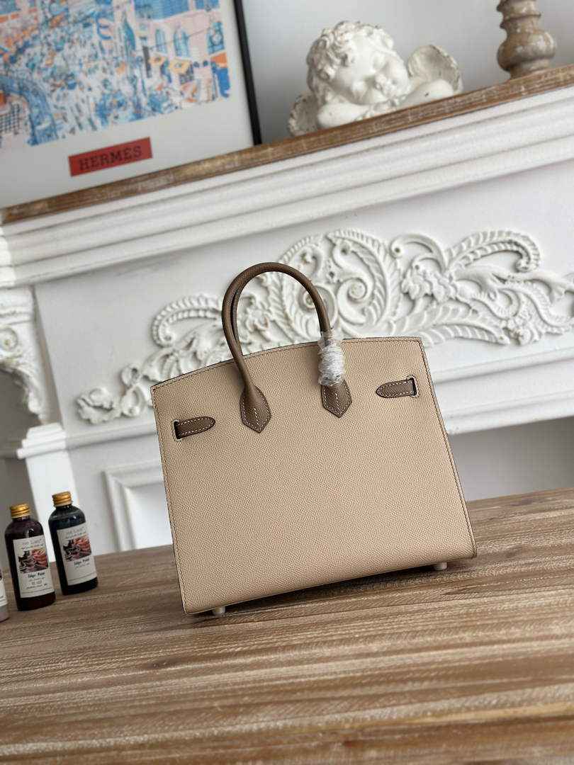 Hermès Birkin 25 Bag Light Gray Epsom Leather