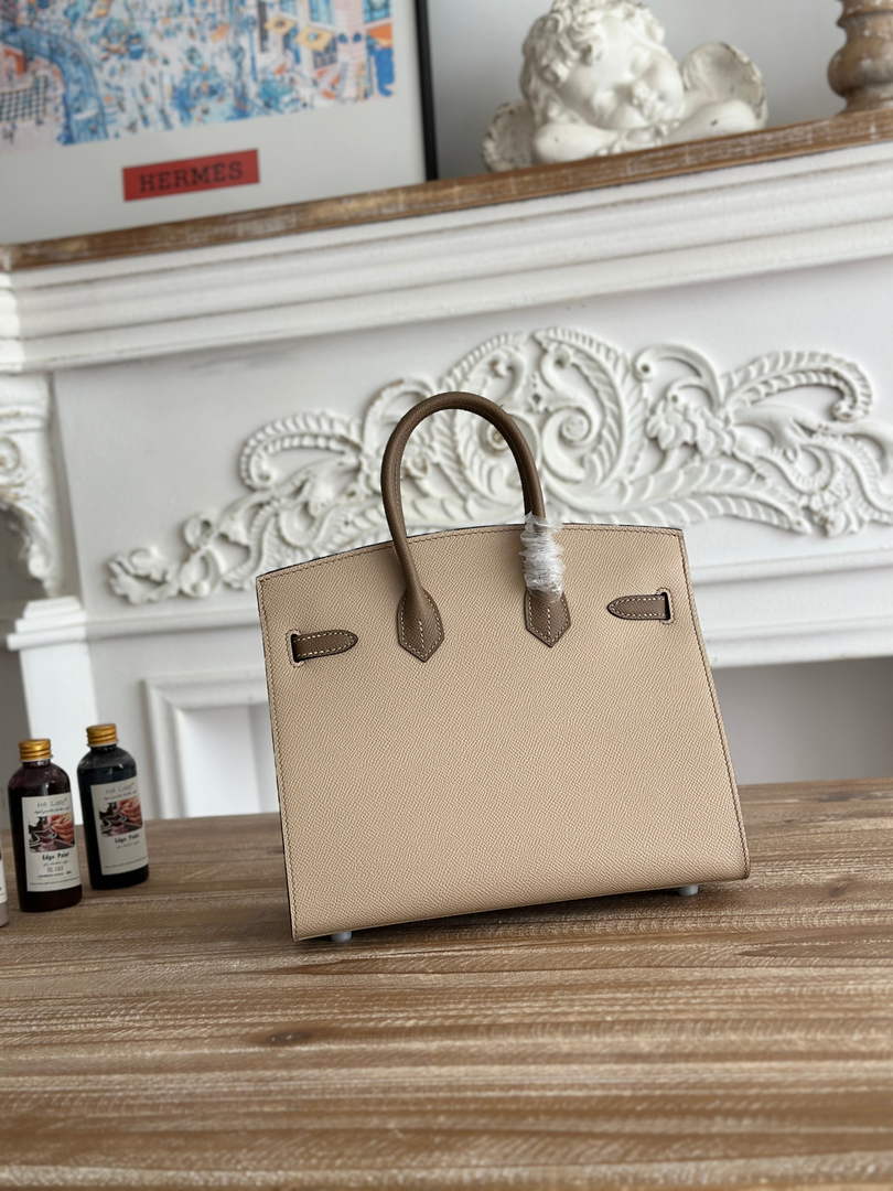 Hermès Birkin 25 Bag Light Gray Epsom Leather