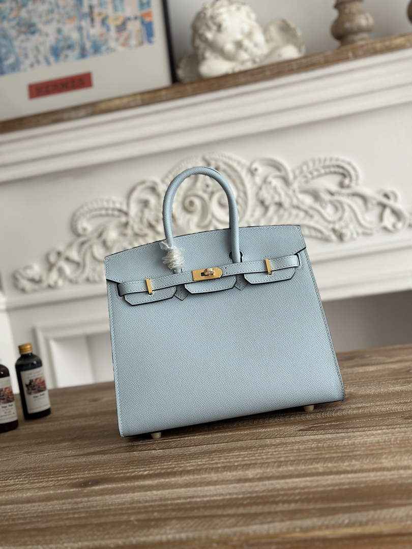 Hermès Birkin 25 Bag Blue Epsom Leather H625640