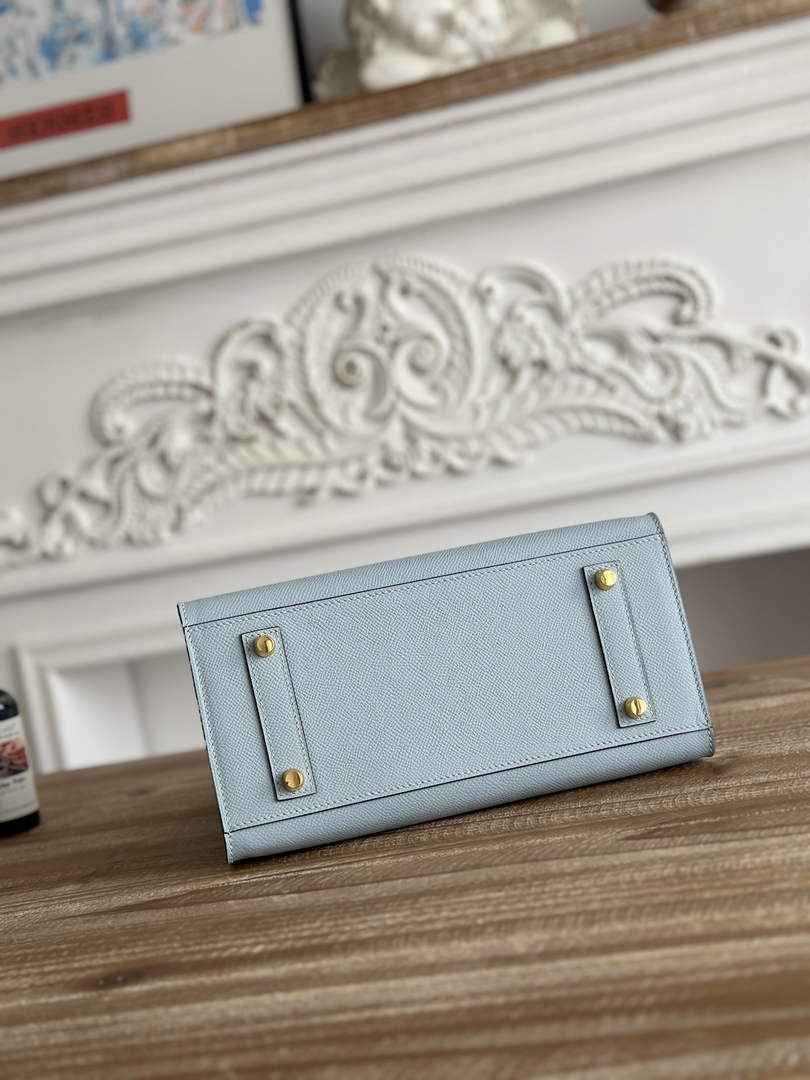 Hermès Birkin 25 Bag Blue Epsom Leather H625640