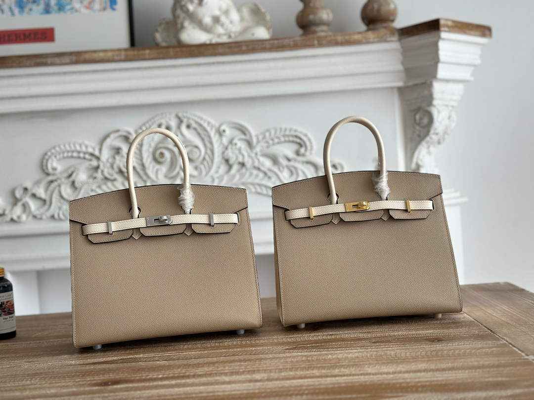 Hermès Birkin 25 Bag Gray Epsom Leather