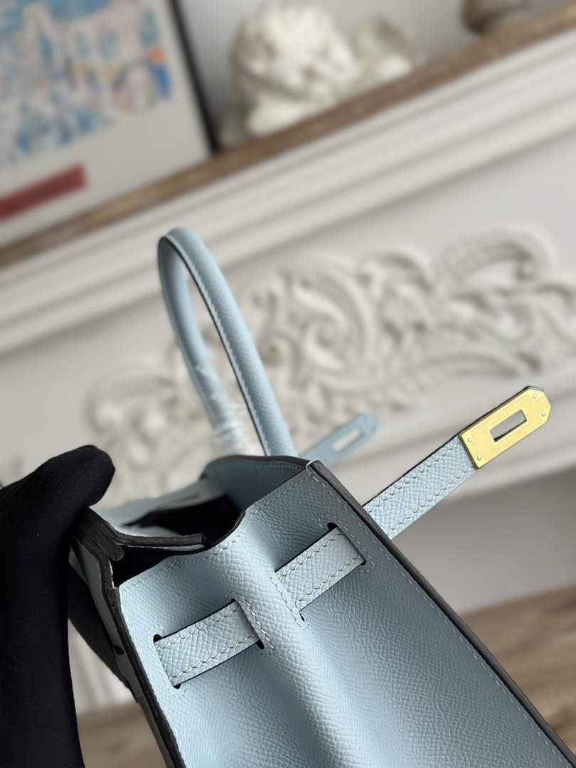 Hermès Birkin 25 Bag Blue Epsom Leather H625640