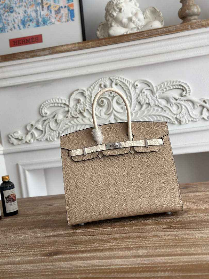 Hermès Birkin 25 Bag Gray Epsom Leather