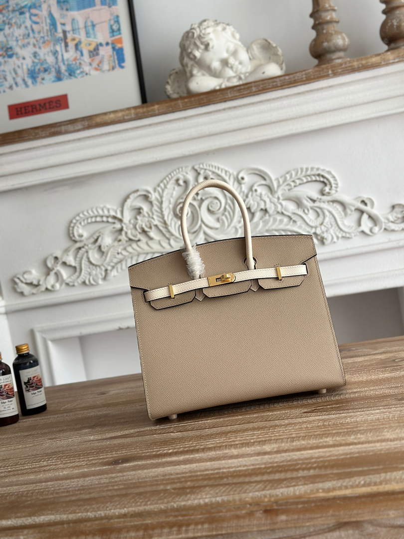 Hermès Birkin 25 Bag Gray Epsom Leather