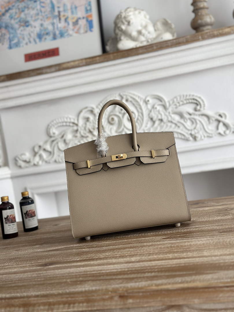 Hermès Birkin 25 Bag Light Gray Epsom Leather H625650