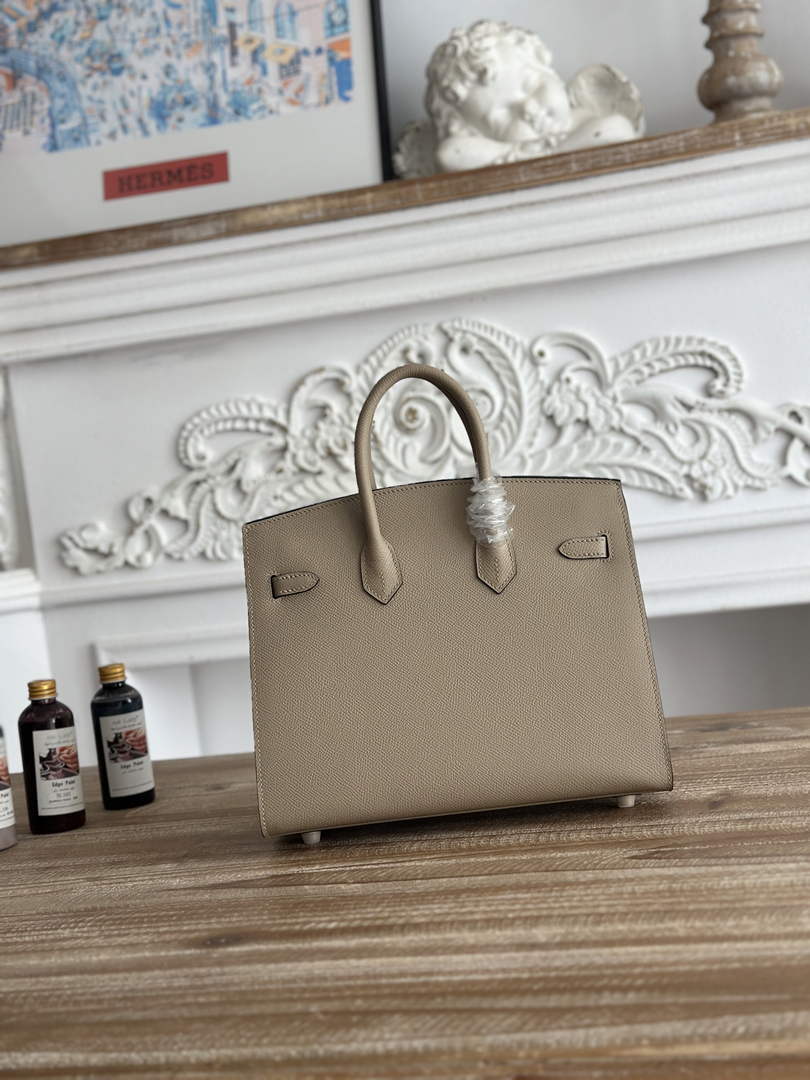 Hermès Birkin 25 Bag Light Gray Epsom Leather H625650