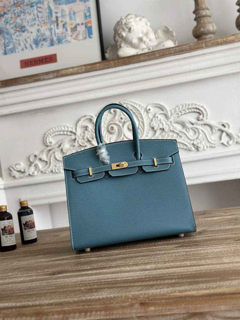 Hermès Birkin 25 Bag Blue Epsom Leather H625654