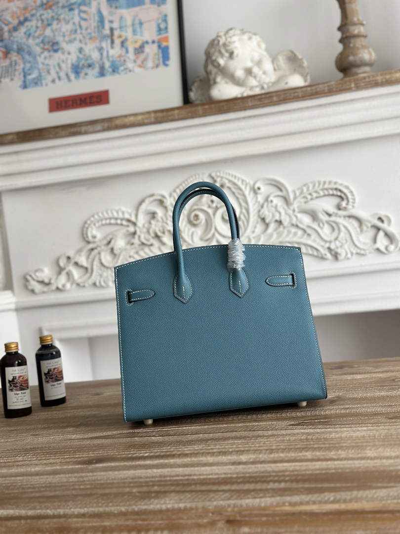 Hermès Birkin 25 Bag Blue Epsom Leather H625654