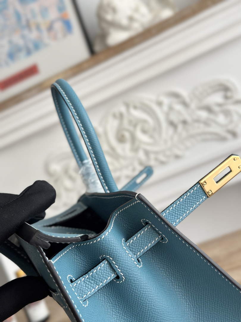 Hermès Birkin 25 Bag Blue Epsom Leather H625654