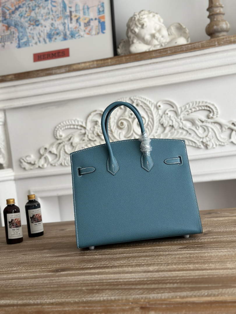 Hermès Birkin 25 Bag Blue Epsom Leather H625654
