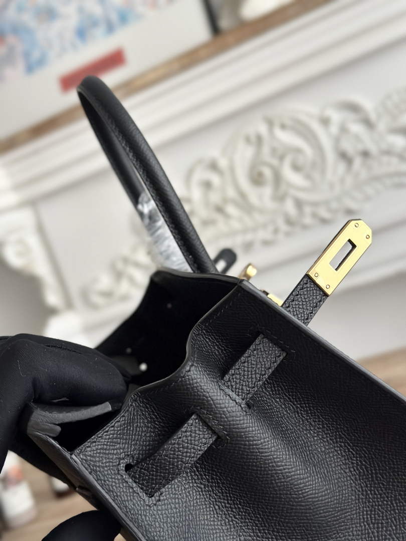 Hermès Birkin 25 Bag Black Epsom Leather H625656