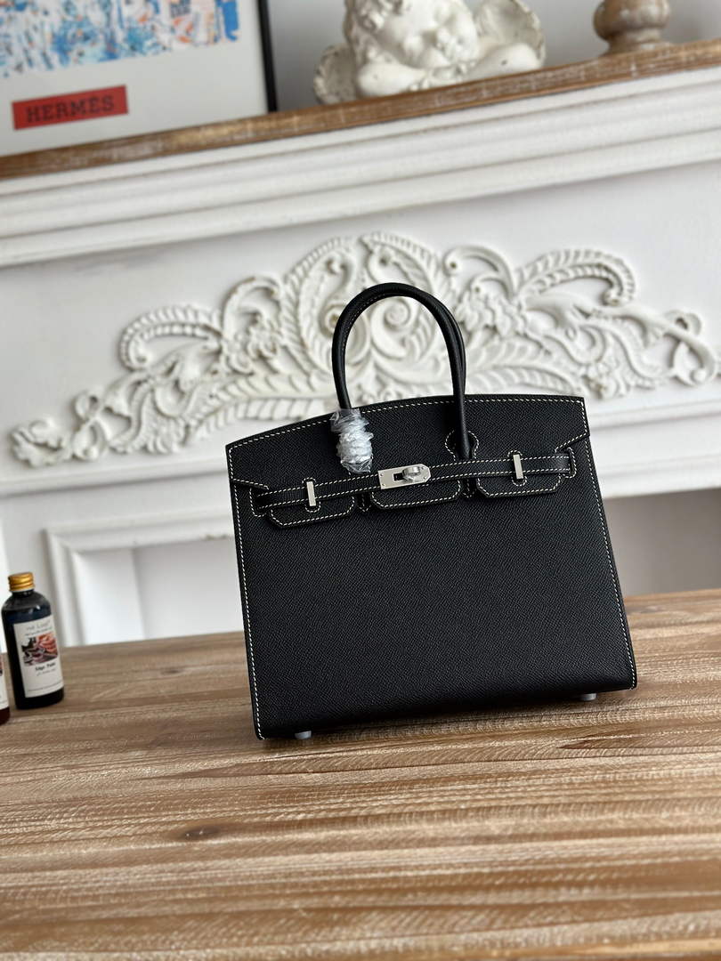 Hermès Birkin 25 Bag Black Epsom Leather