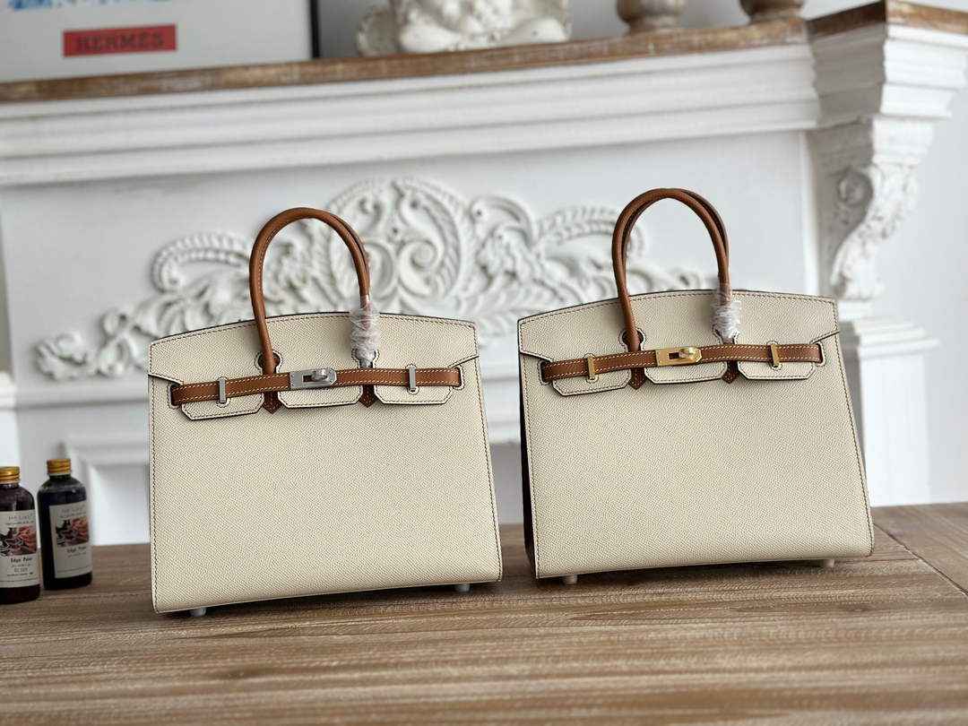Hermès Birkin 25 Bag Beige Brown Epsom Leather