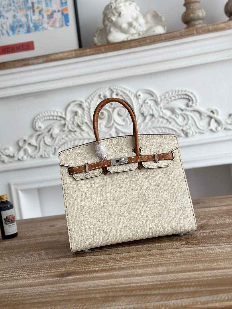 Hermès Birkin 25 Bag Beige Brown Epsom Leather