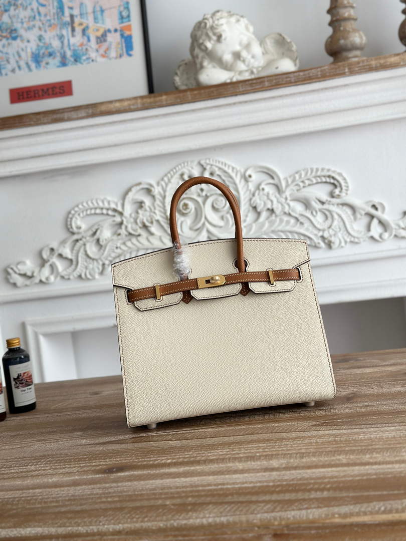 Hermès Birkin 25 Bag Beige Brown Epsom Leather