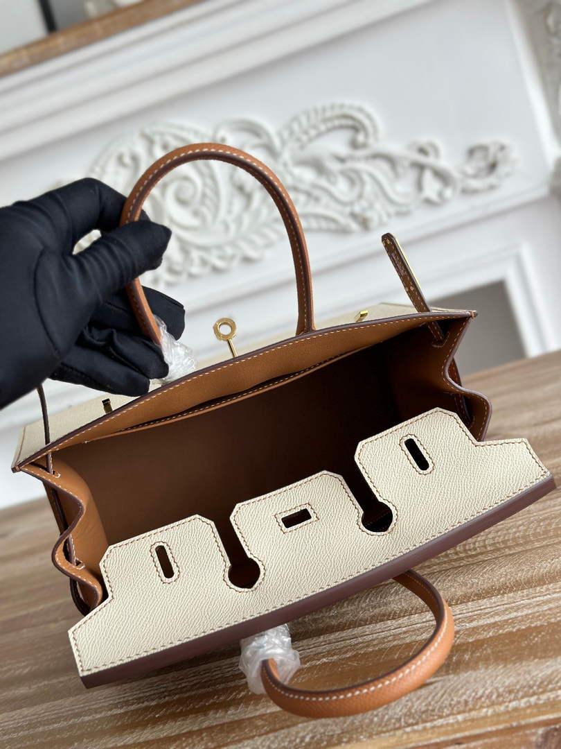 Hermès Birkin 25 Bag Beige Brown Epsom Leather