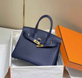 Hermès Birkin 30cm Navy blue Togo Gold Hardware
