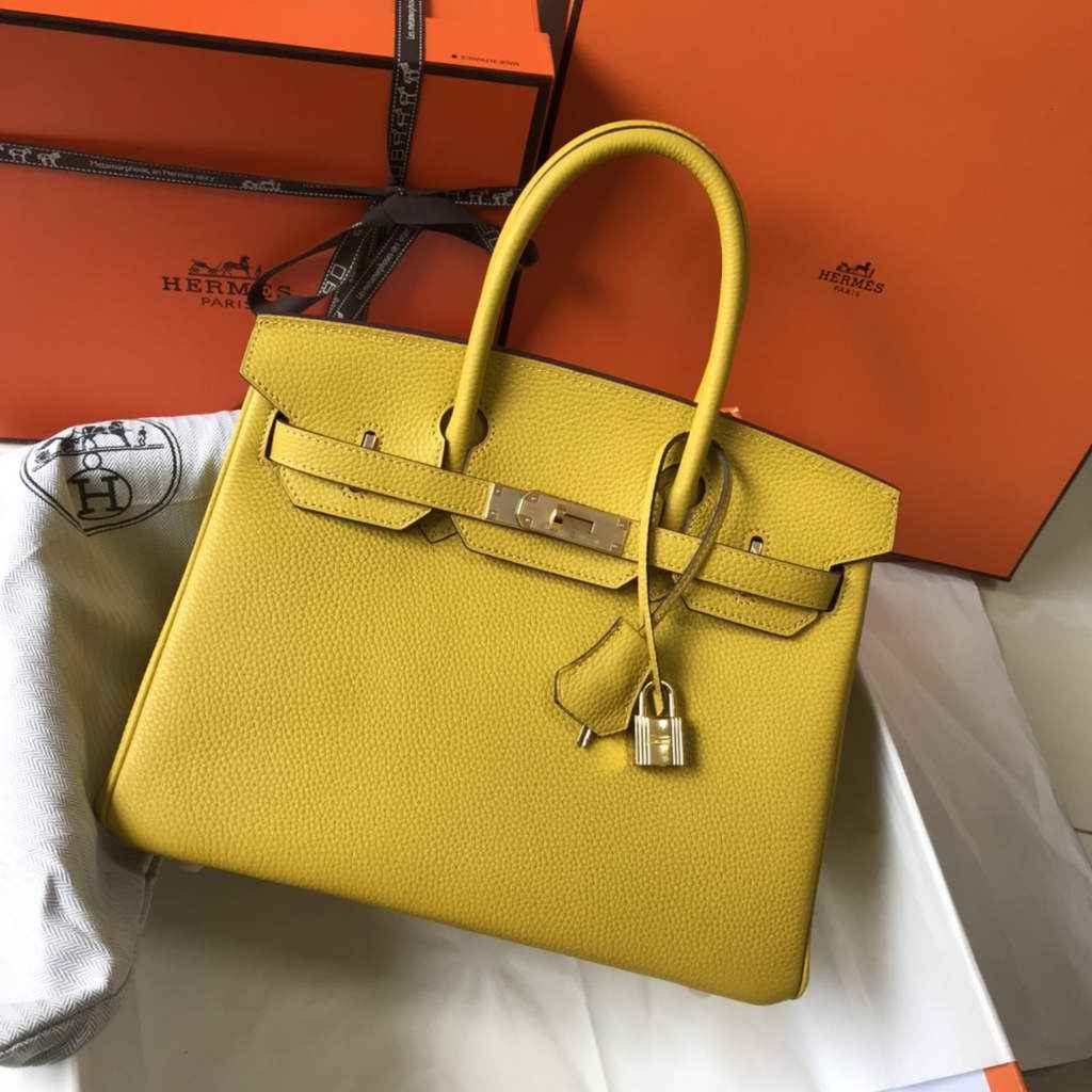 Hermès Birkin 30cm Yellow Togo Gold Hardware