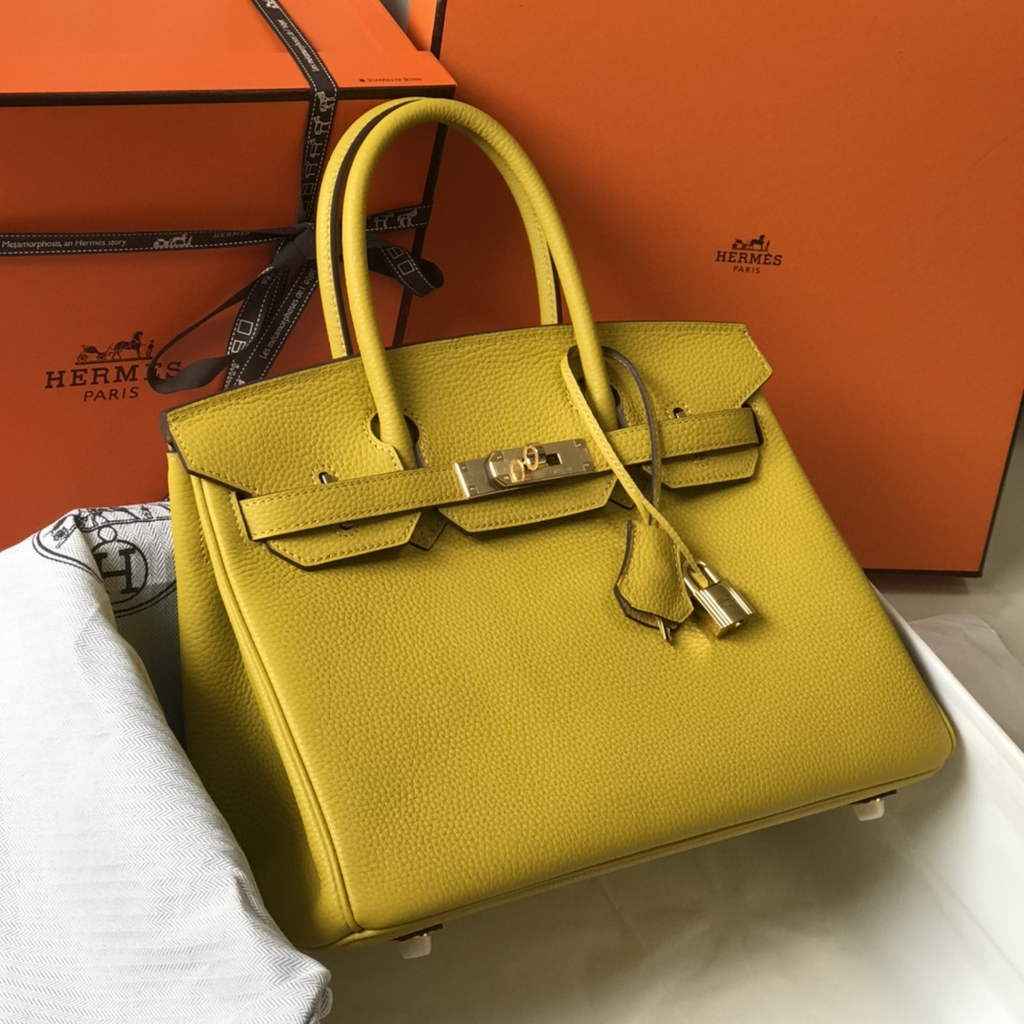 Hermès Birkin 30cm Yellow Togo Gold Hardware