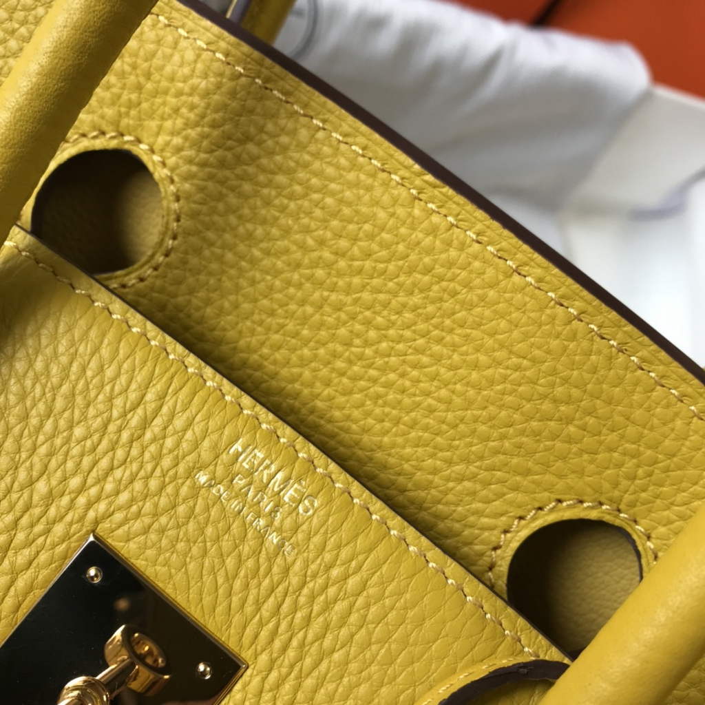 Hermès Birkin 30cm Yellow Togo Gold Hardware
