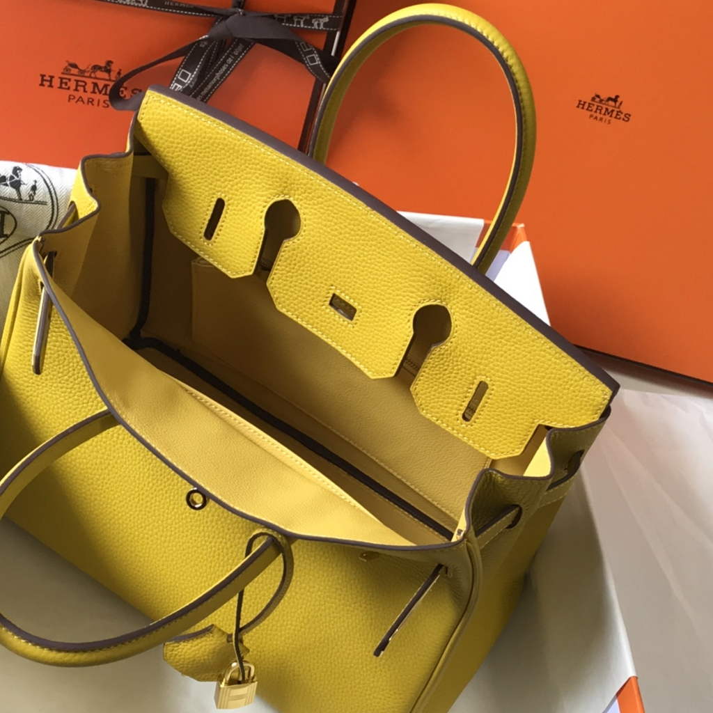 Hermès Birkin 30cm Yellow Togo Gold Hardware