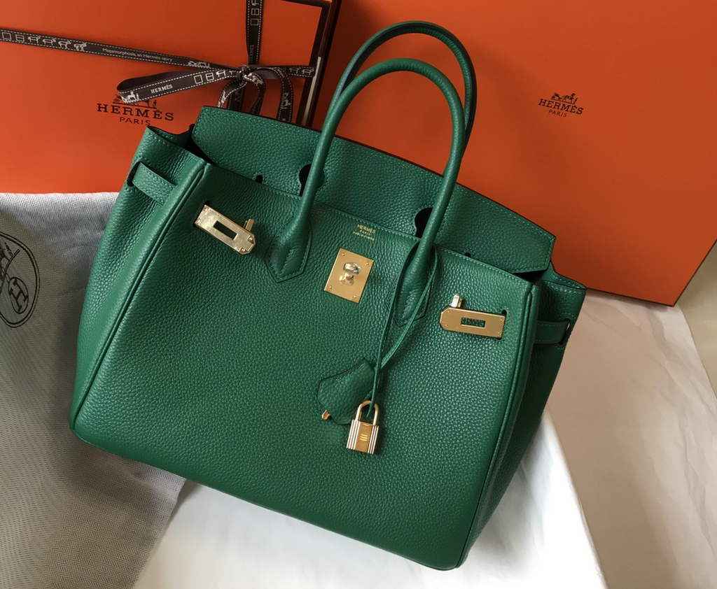 Hermès Birkin 30cm Green Togo Gold Hardware